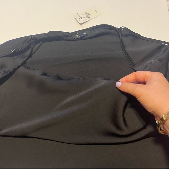 Express Black Satin Cowl Neck Cami - Picture 4 of 10